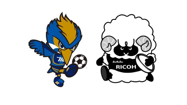 ブラックラムズ東京「ラムまる」、 FC町田ゼルビア「ゼルビー」来場! 【TOKYO UNITE】