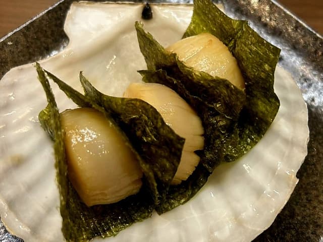 帆立の海苔包み