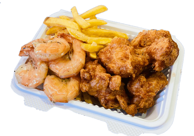 ポテト&モチコチキン&ガーリックシュリンプ