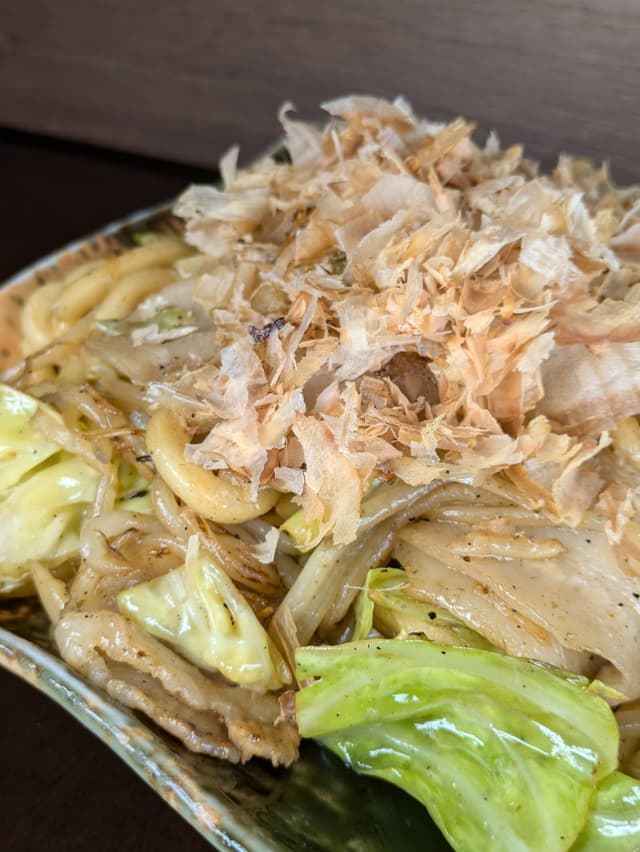 さかなや「武州武蔵野焼きうどん」