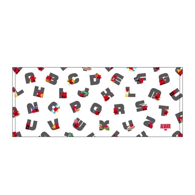 アルファベットルークフェイスタオル